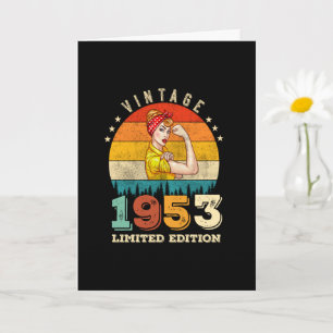 Carte anniversaire de 72 ans 1953 Vintage 72e anniversai
