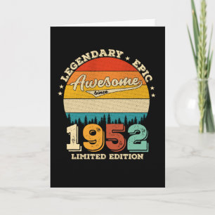 Carte anniversaire de 73 ans 1952 Magnifique 73e anniver