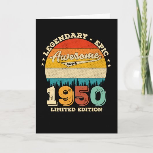 Carte anniversaire de 75 ans 1950 merveilleux 75e annive (Devant)