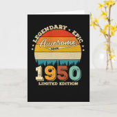 Carte anniversaire de 75 ans 1950 merveilleux 75e annive (Fleur jaune)