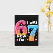 Carte Anniversaire de 7 Ans J'avais 6 Ans Maintenant J'a (Fleur jaune)