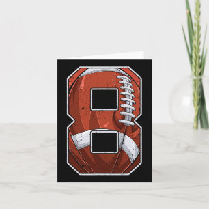Carte Anniversaire de 8 ans de football pour garçon de h