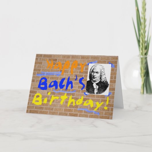 Carte Anniversaire de Bach (Devant)