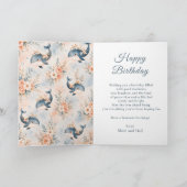 Carte Anniversaire de Baleine Florale (Intérieur)