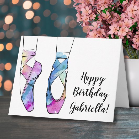Carte Anniversaire de Ballet de Ballerine