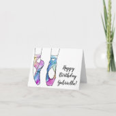 Carte Anniversaire de Ballet de Ballerine (Devant)