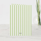 Carte Anniversaire de bandes blanches vertes (Dos)