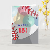 Carte Anniversaire de baseball (Fleur jaune)