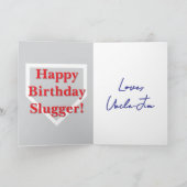 Carte Anniversaire de baseball  (Intérieur)