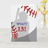 Carte Anniversaire de baseball  (Fleur jaune)