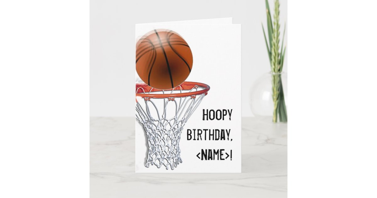  Carte  Anniversaire  de basket  ball Zazzle be