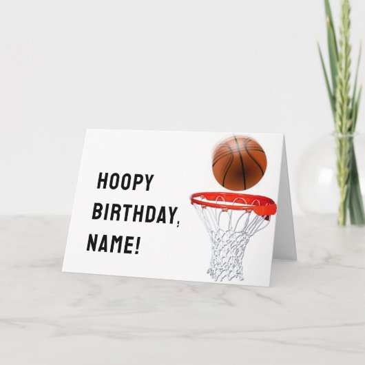 Carte Anniversaire de basket drôle (Devant)
