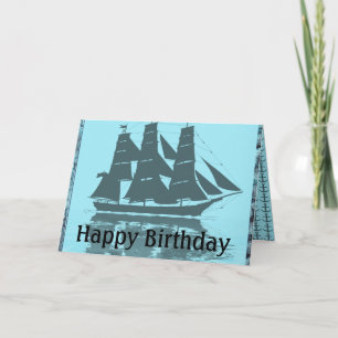 Carte Anniversaire de bateau de Viking