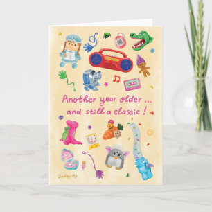 Carte Anniversaire de bébé des années 90
