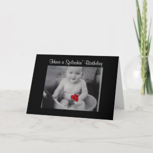 Carte Anniversaire de bébé éclaboussant