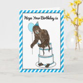 Carte Anniversaire de Bigfoot (Fleur jaune)