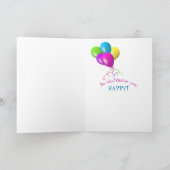 Carte anniversaire de biscuit et de café de raisin sec (Intérieur)