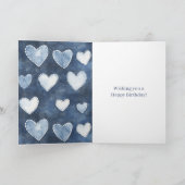 Carte Anniversaire de Blue Hearts (Intérieur)