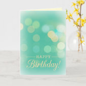 Carte Anniversaire de Bokeh (Fleur jaune)