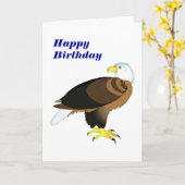 Carte Anniversaire de Bold Bald Eagle (Fleur jaune)