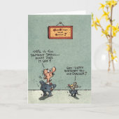 Carte Anniversaire de bonhomme (Fleur jaune)