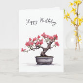 Carte Anniversaire de Bonsai Tree (Fleur jaune)