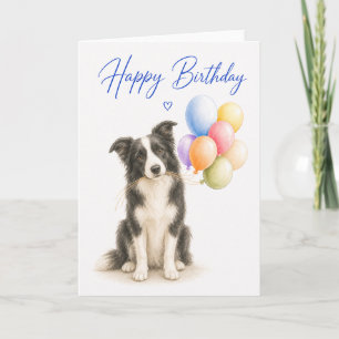 Carte Anniversaire de Border Collie