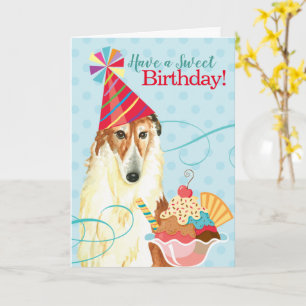 Carte Anniversaire de Borzoi