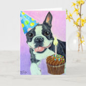 Carte Anniversaire de Boston (Fleur jaune)