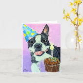 Carte Anniversaire de Boston (Fleur jaune)