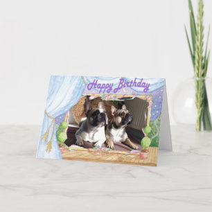 Carte Anniversaire de bouledogue français