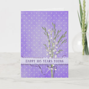Carte Anniversaire de bouquet du muguet 105th