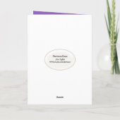 Carte Anniversaire de Burlap (Dos)