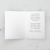 Carte Anniversaire de Calendula et d'opale d'octobre (Intérieur)