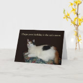 Carte Anniversaire de Calico Cat (Fleur jaune)