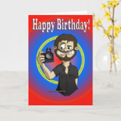 Carte anniversaire de cameraman (Fleur jaune)