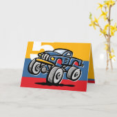 Carte Anniversaire de camion de monstre 5ème (Fleur jaune)