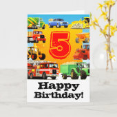 Carte Anniversaire de camion fait sur commande de la (Fleur jaune)