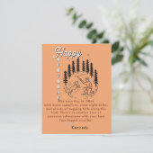 Carte Anniversaire de campeur (Debout devant)