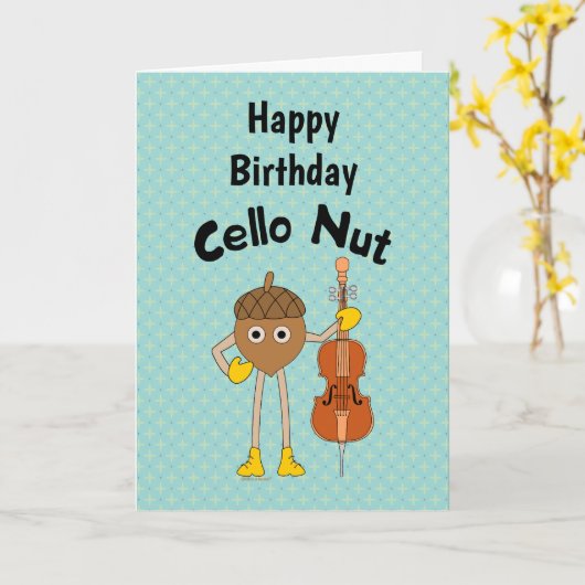 Carte Anniversaire de Cello Nut (Fleur jaune)