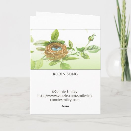 Carte Anniversaire de chanson de Robin (Dos)