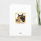 Carte Anniversaire de chat de calicot de Maria joyeux (Dos)