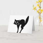 Carte Anniversaire de chat effrayant (Fleur jaune)