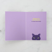 Carte Anniversaire de chat noir Fortune (Intérieur)