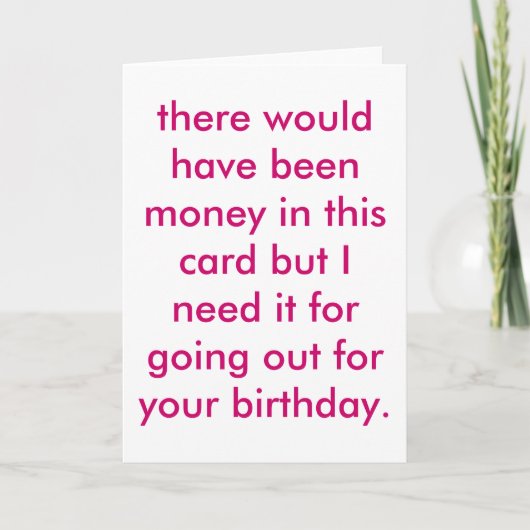 Carte anniversaire de cheapskate. (Devant)