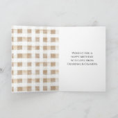 Carte Anniversaire de Cheval Fleurs Rayures Ecossais Bla (Intérieur)