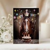 Carte Anniversaire de Cheval Funny personnalisé