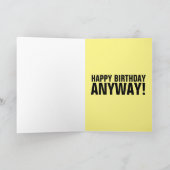 CARTE ANNIVERSAIRE DE CHIEN AMUSANT, DANS LES ANNÉES DE (Intérieur)