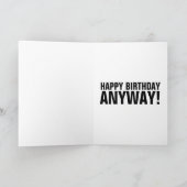 CARTE ANNIVERSAIRE DE CHIEN AMUSANT, DANS LES ANNÉES DE  (Intérieur)