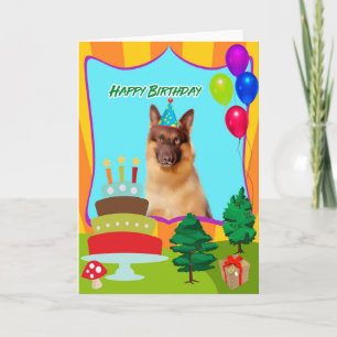 Carte Anniversaire de chien de berger allemand